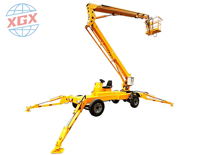 Piattaforma idraulica mobile dell'ascensore dell'asta del lavoratore aereo semovente elettrico a manovella dell'ascensore elettrico semovente di 10m - 20m