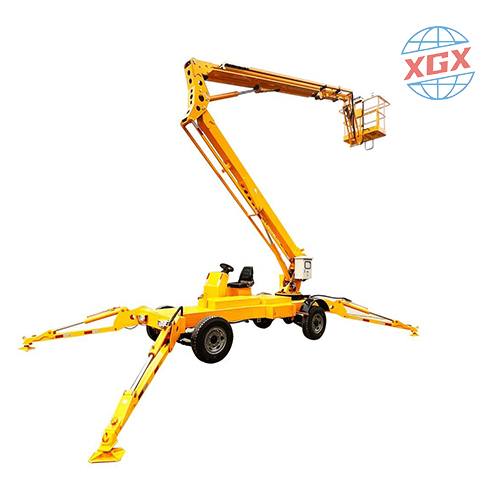 Piattaforma idraulica mobile dell'ascensore dell'asta del lavoratore aereo semovente elettrico a manovella dell'ascensore elettrico semovente di 10m - 20m