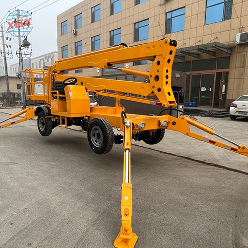Piattaforma idraulica mobile dell'ascensore dell'asta del lavoratore aereo semovente elettrico a manovella dell'ascensore elettrico semovente di 10m - 20m
